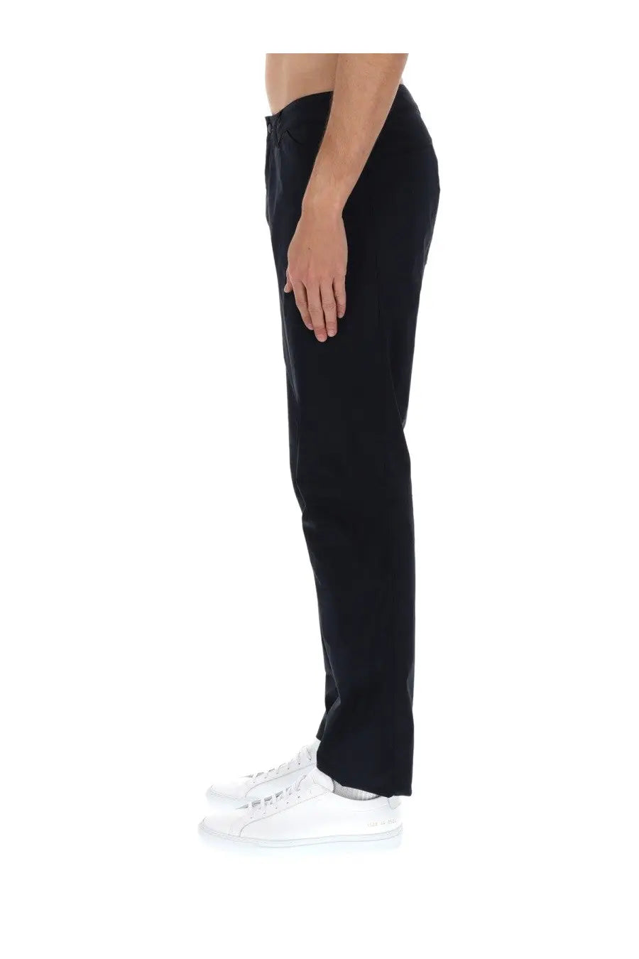 Black slim-fit trousers with tailored cut and subtle stitching details from aspesi men’s pantalone da trekking rivisitato blue
