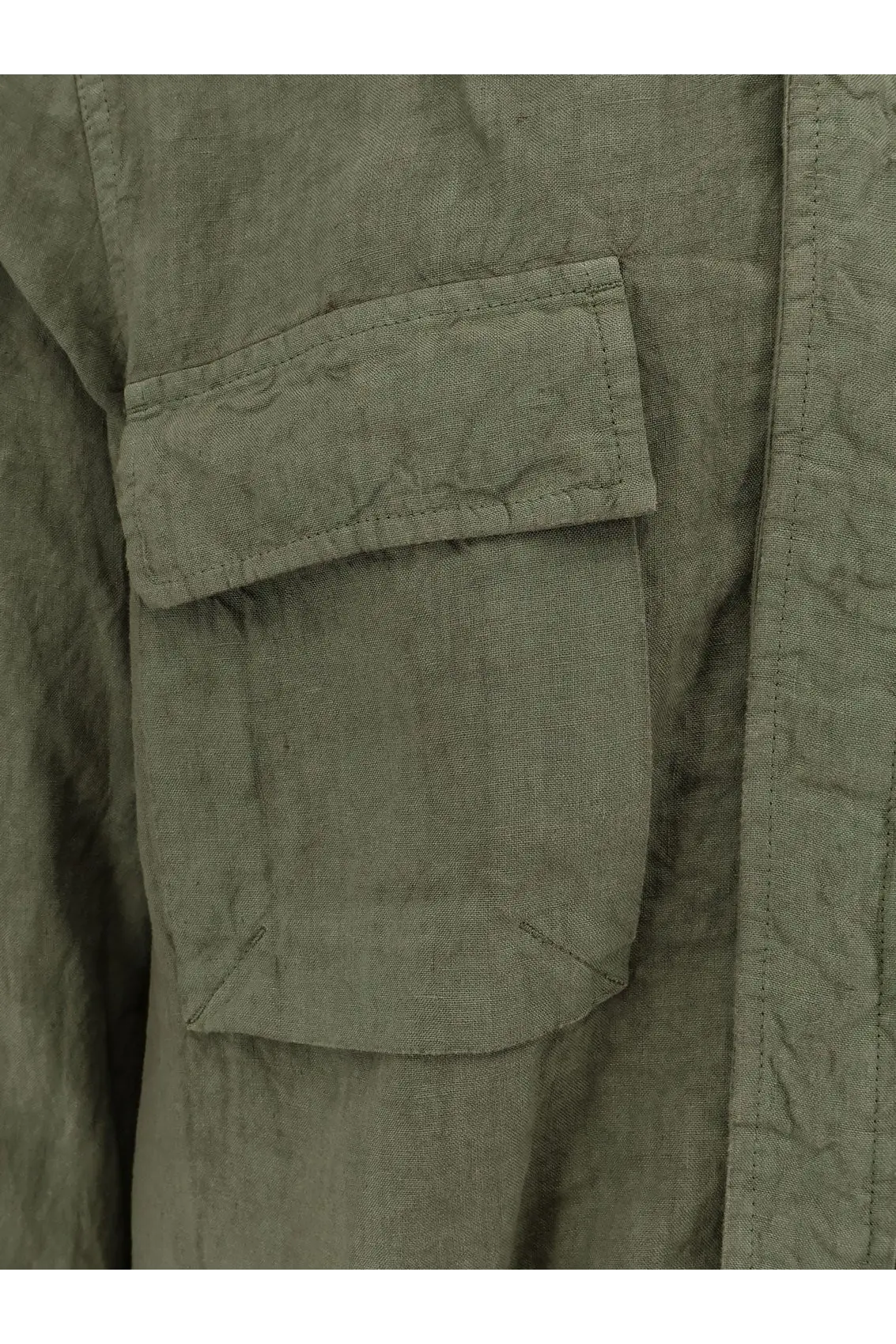 ASPESI Men's Ri Capa Linen Shirt Green