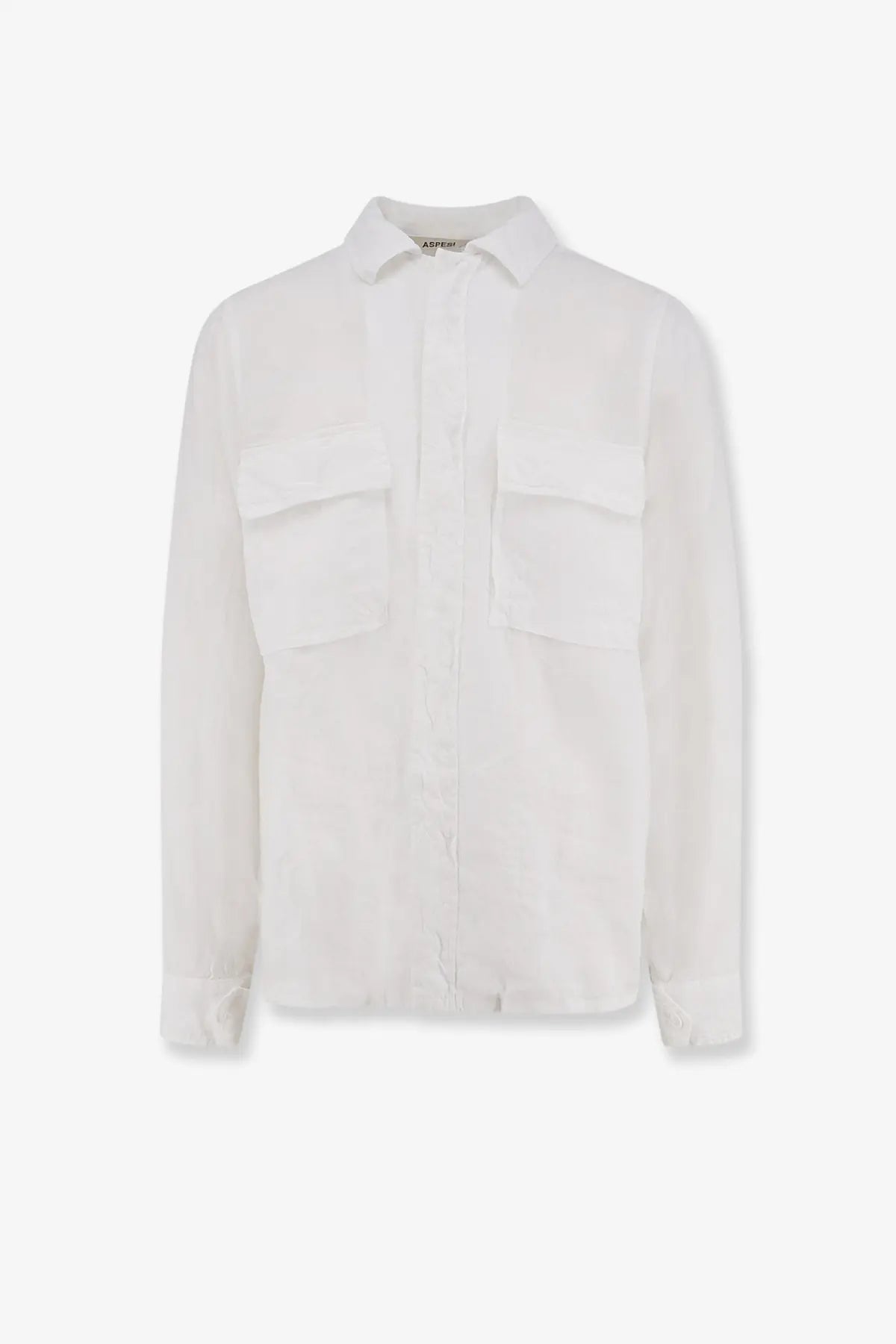 ASPESI Men's Ri Capa Linen Shirt White