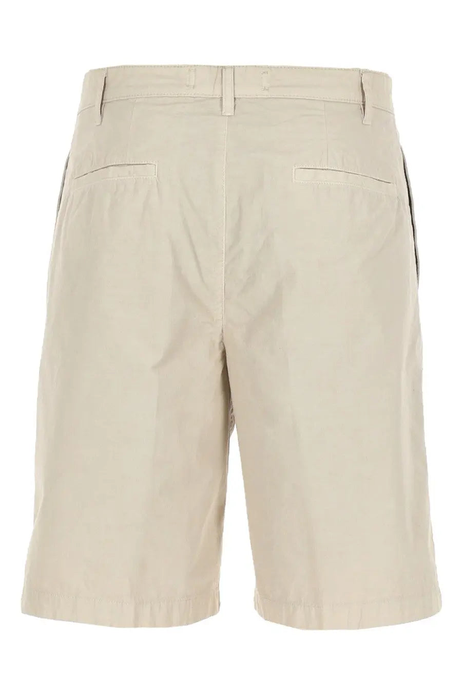 Aspesi men’s beige cotton chino shorts with classic belt loops and subtle side seam detailing