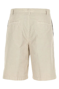 Aspesi men’s beige cotton chino shorts with classic belt loops and subtle side seam detailing