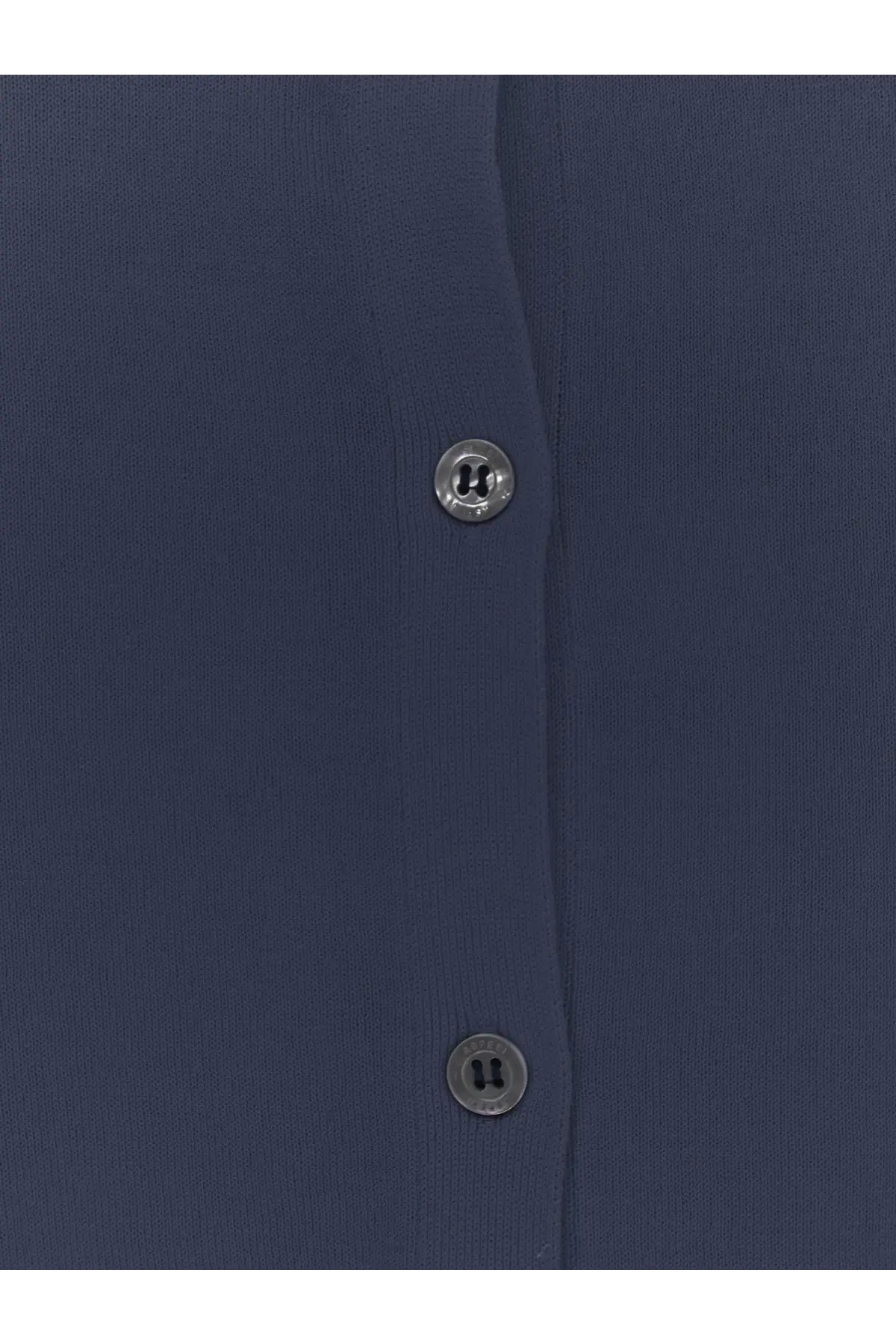 Aspesi women’s cotton cardigan blue in dark blue button-down style with silver-toned buttons