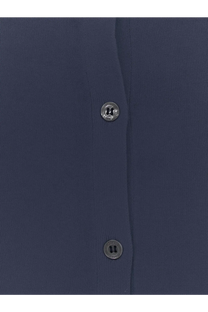 Aspesi women’s cotton cardigan blue in dark blue button-down style with silver-toned buttons