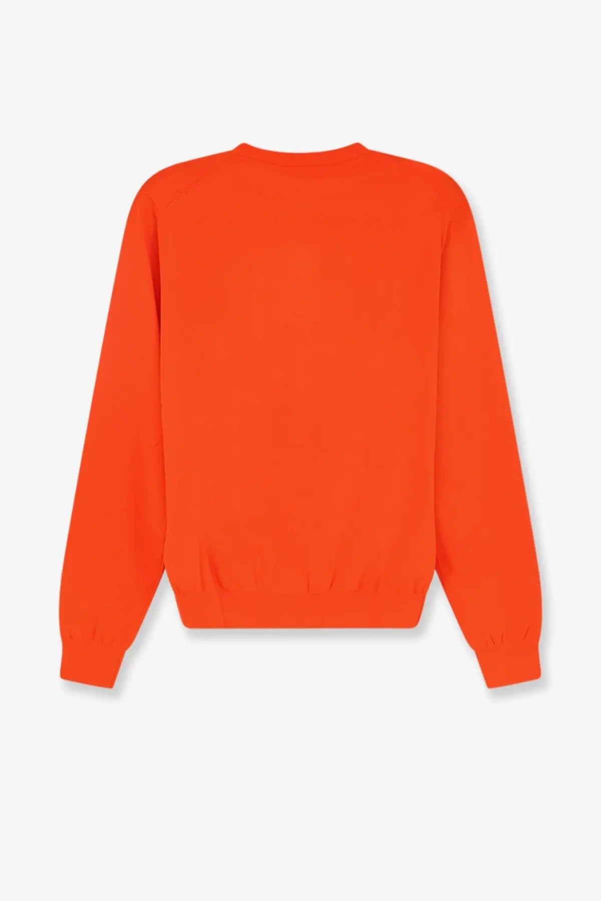 Aspesi women’s vibrant orange cotton long-sleeved sweatshirt with classic crew neck and ribbed cuffs