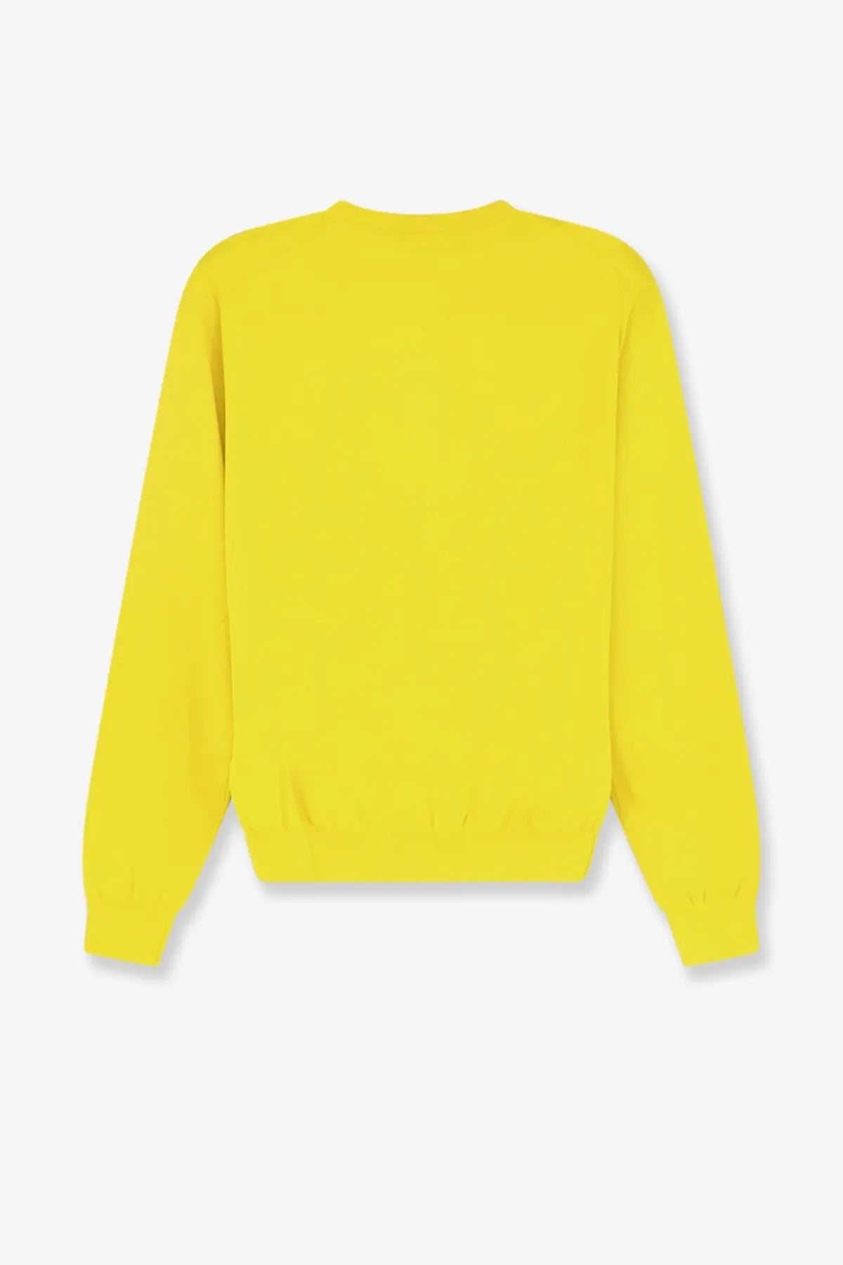 Aspesi women’s yellow cotton crewneck sweatshirt with long sleeves and ribbed cuffs