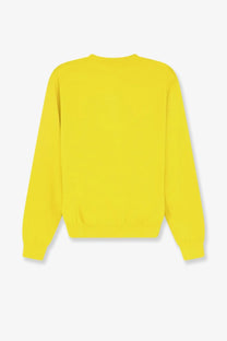 Aspesi women’s yellow cotton crewneck sweatshirt with long sleeves and ribbed cuffs