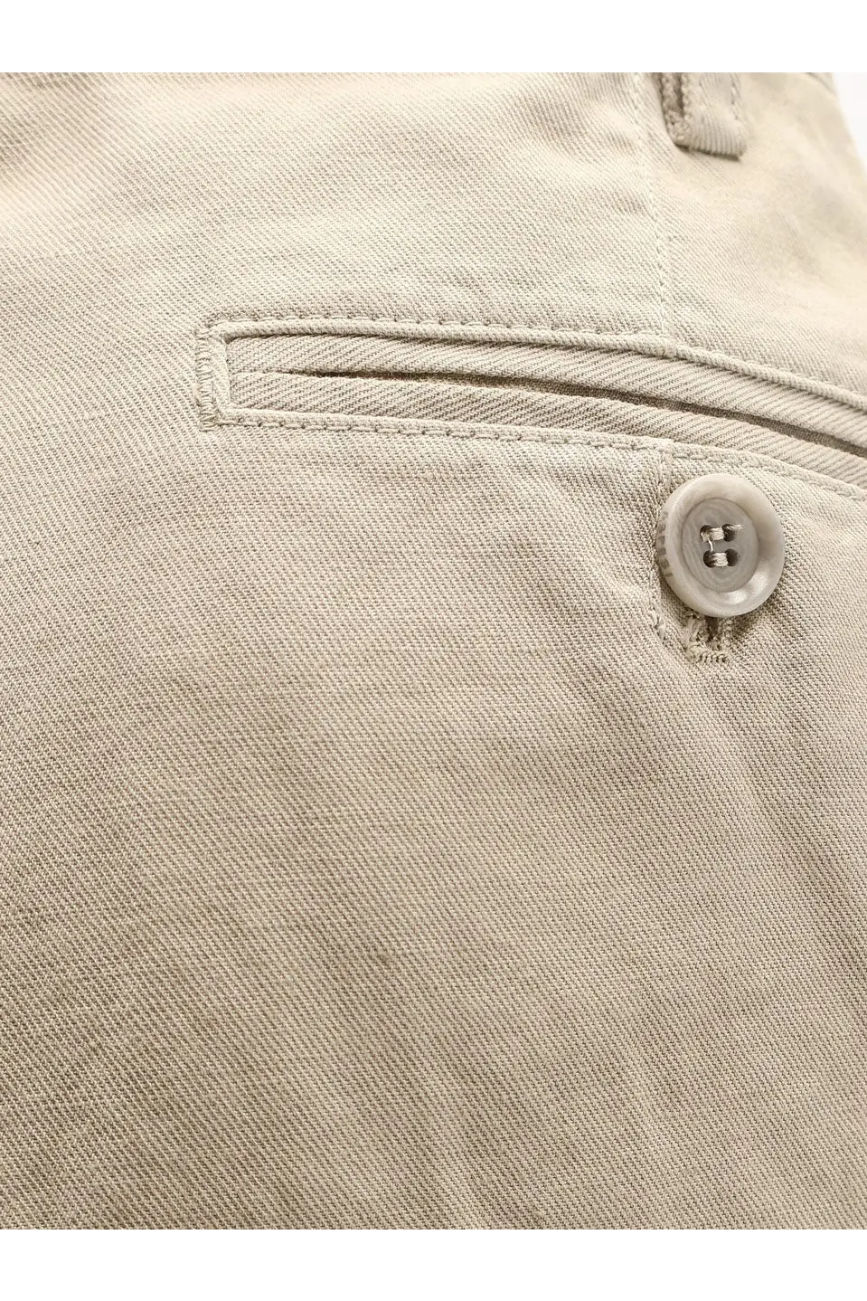 Beige aspesi women cotton and linen shorts with subtle woven texture and single button closure