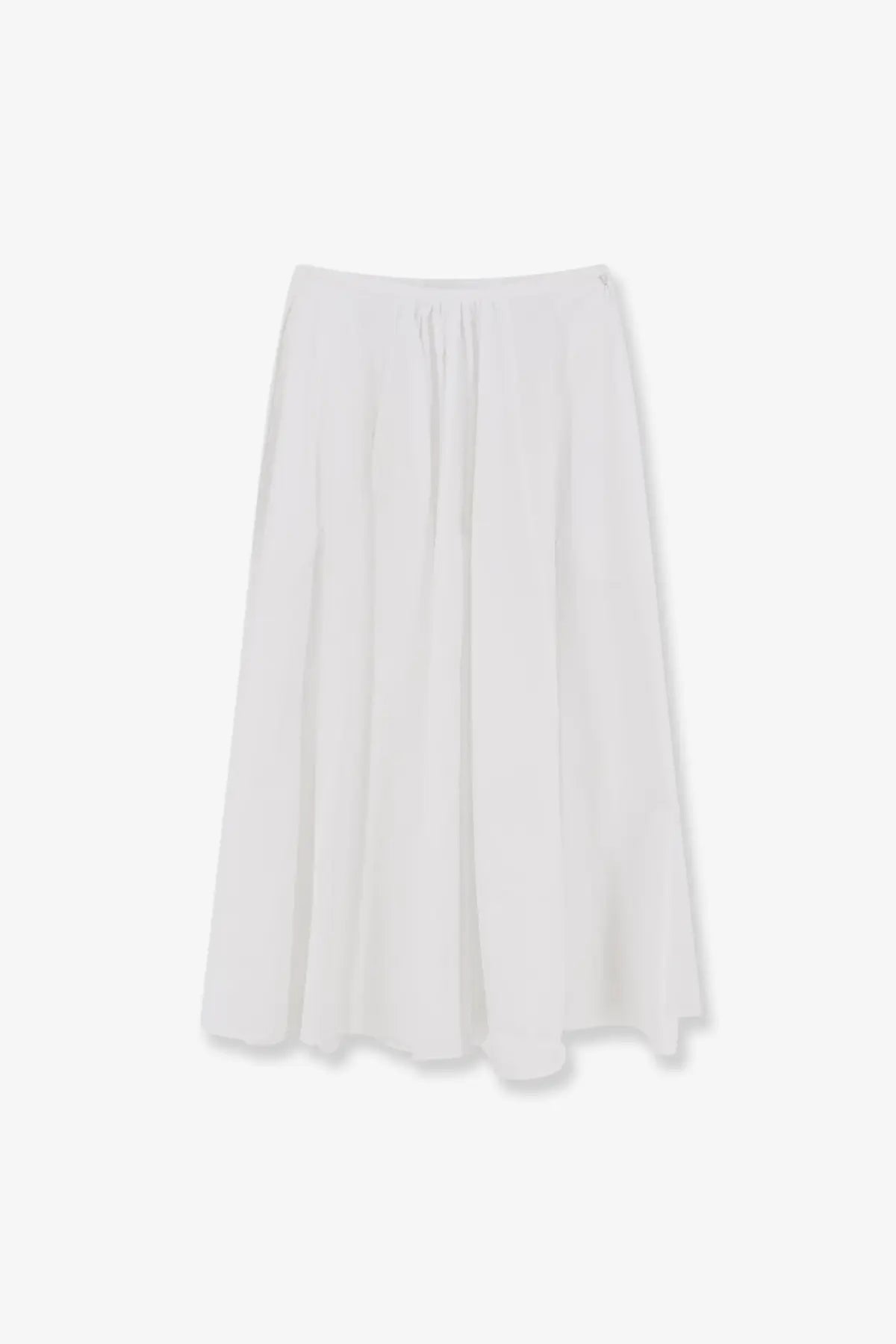 Aspesi women’s cotton long skirt white with a flowing design gathered waistband and soft lightweight fabric