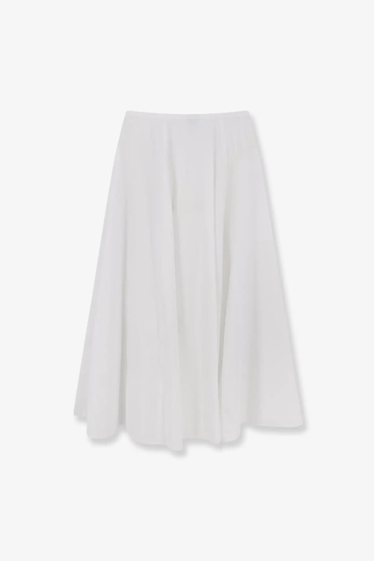 Aspesi women’s white cotton long skirt with flowing pleats soft lightweight fabric and a flattering a-line silhouette
