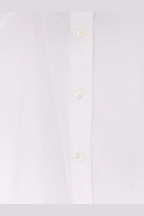 Aspesi women’s white cotton button-down shirt with matching white buttons