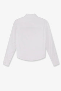 Aspesi women’s white cotton long-sleeved shirt with classic collar and minimalist button-up design