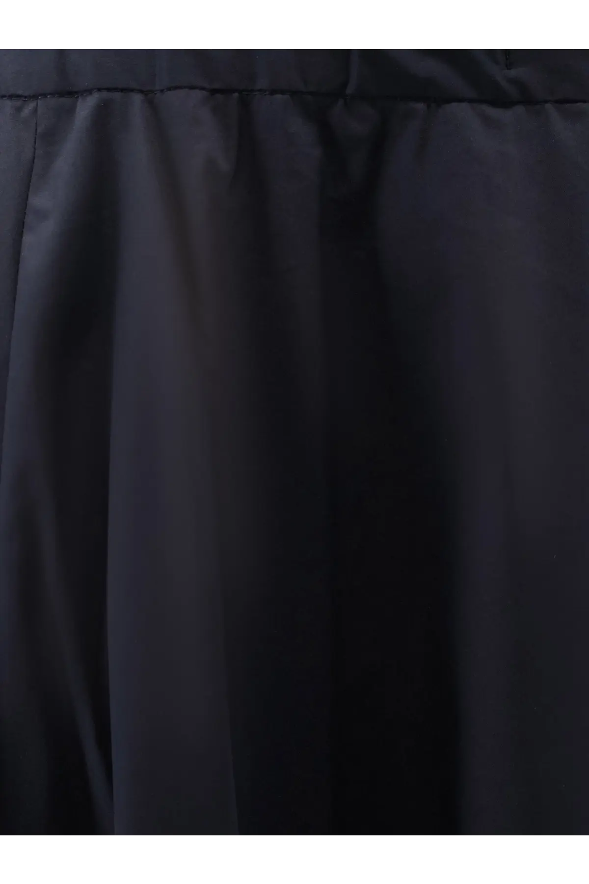 Black pleated skirt with smooth structured fabric shown from the back in aspesi women’s cotton skirt blue product image