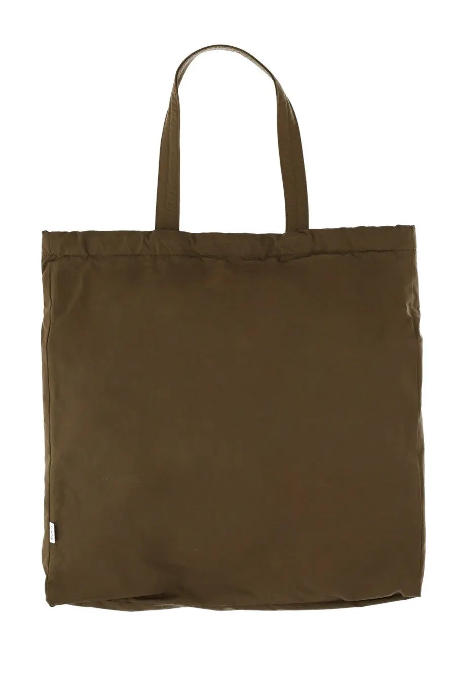 Aspesi women’s shopper bag green olive green canvas tote with sturdy handles and minimalist design