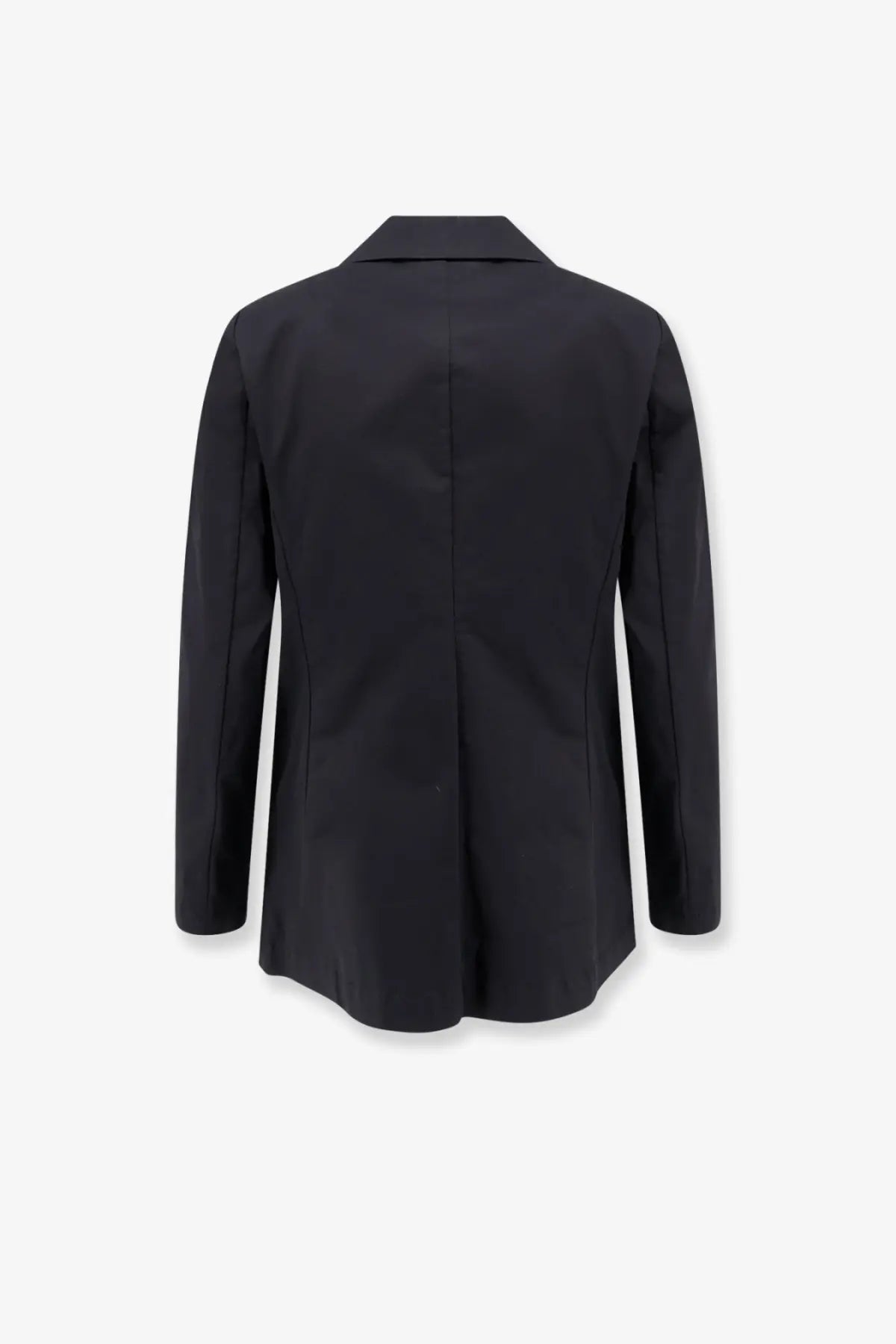 Aspesi women’s stretch cotton suit black tailored blazer with sleek modern cut and subtle seam detailing