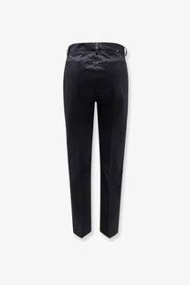 Aspesi women’s stretch cotton trousers in black with a sleek tailored fit and subtle stitching details