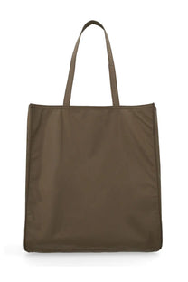 Brown nylon tote bag with matching handles from aspesi womens tote bag green collection