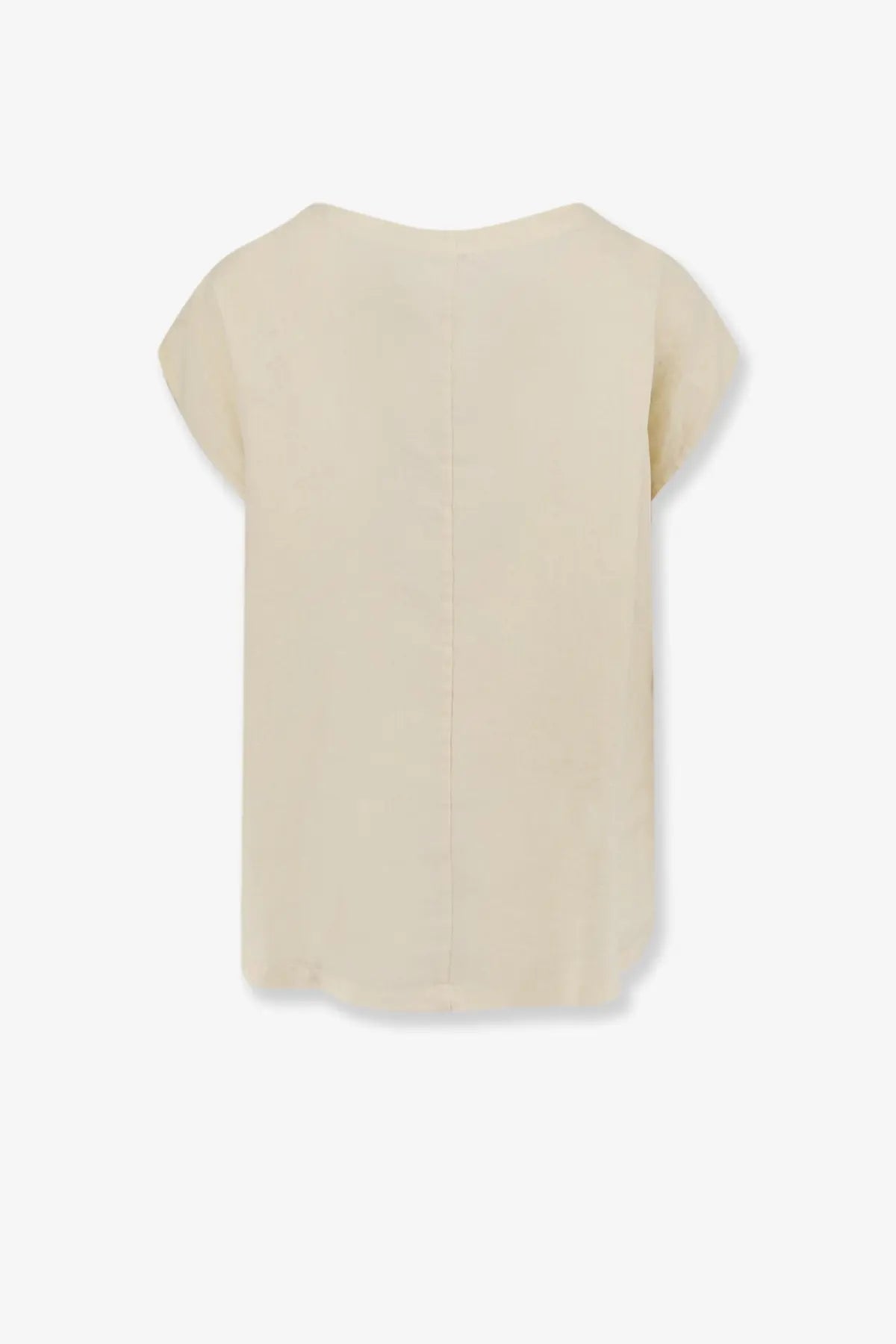 Aspesi women’s vissuto linen shirt white cream lightweight cotton top with short sleeves and relaxed fit