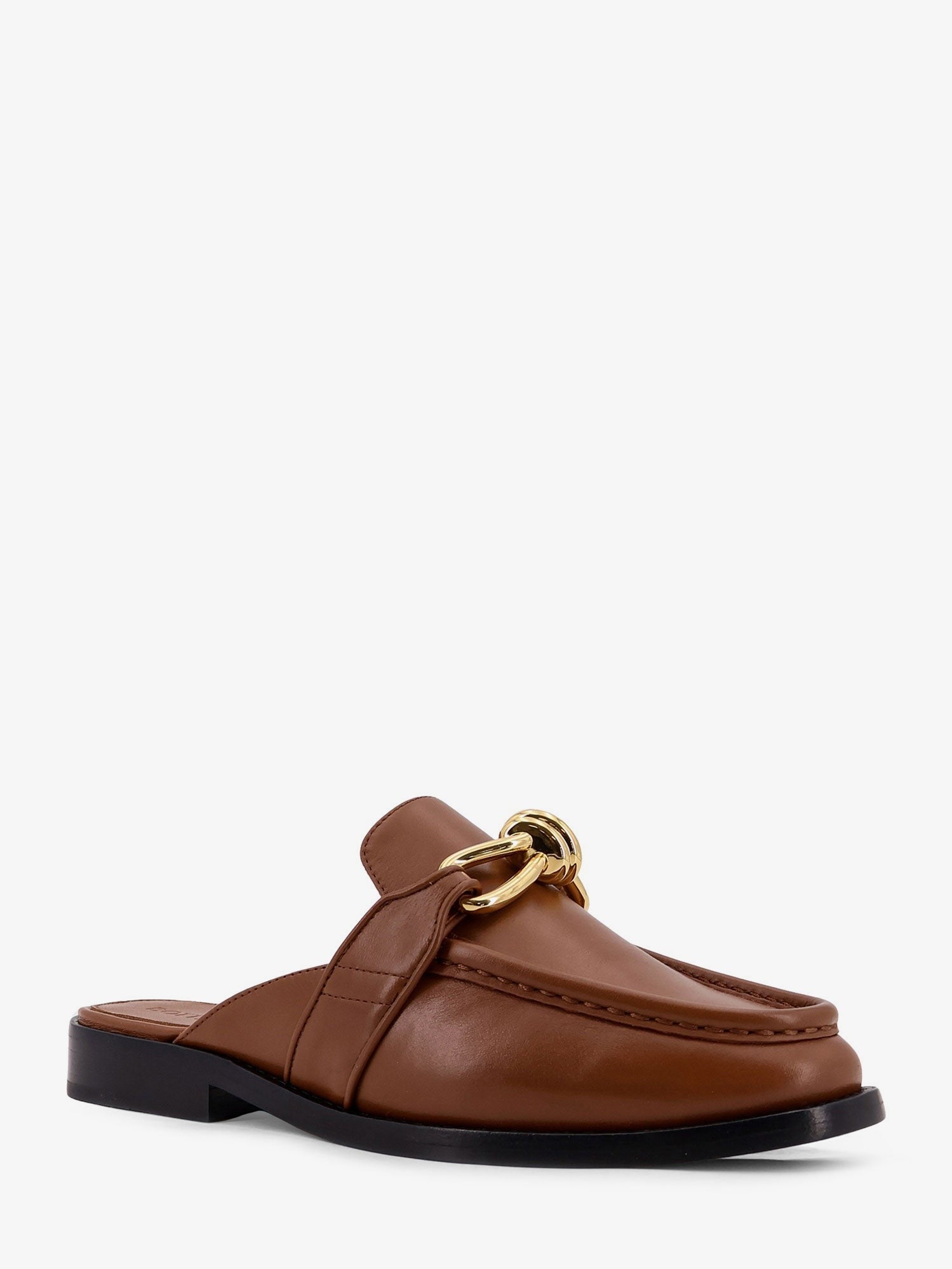 Bottega Veneta Women's Astaire Leather Sabot Loafers Brown