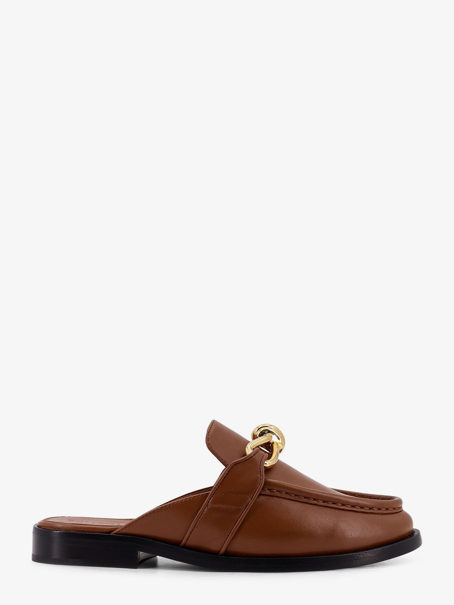 Bottega Veneta Women's Astaire Leather Sabot Loafers Brown
