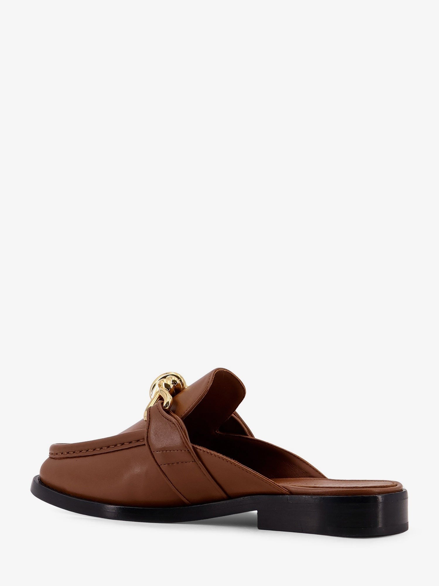 Bottega Veneta Women's Astaire Leather Sabot Loafers Brown