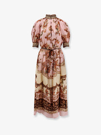 Zimmermann Women's Aster Billow Silk Long Dress MAUVE
