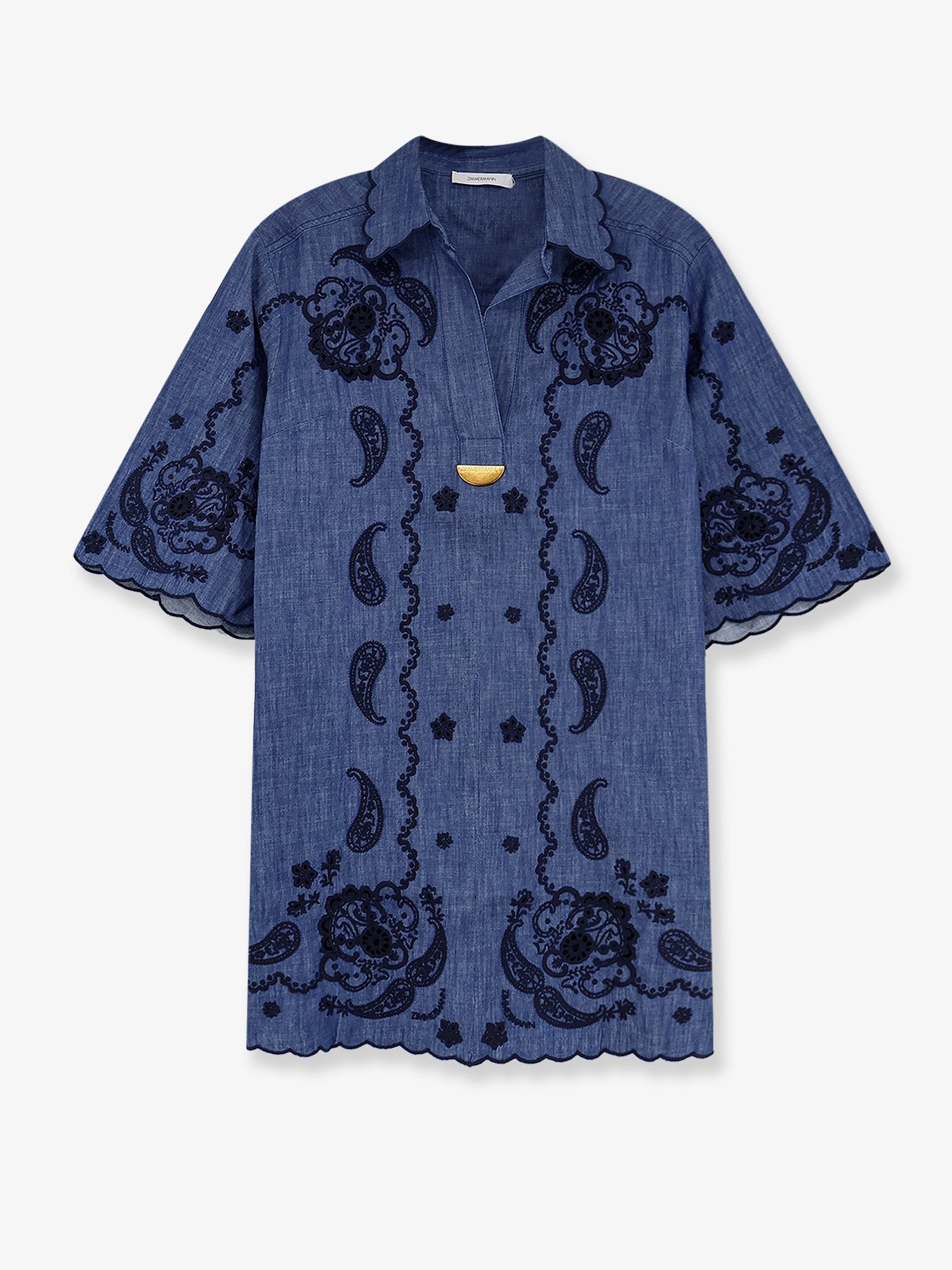 Zimmermann Women's Aster Denim Mini Dress Blue
