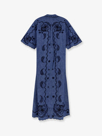Zimmermann Women's Aster Long Denim Dress Blue
