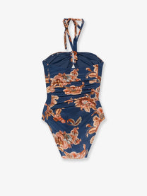Zimmermann Women's Aster Nylon One Piece Swimsuit Blue