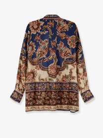 Zimmermann Women's Aster Relaxed Fit Shirt Blue