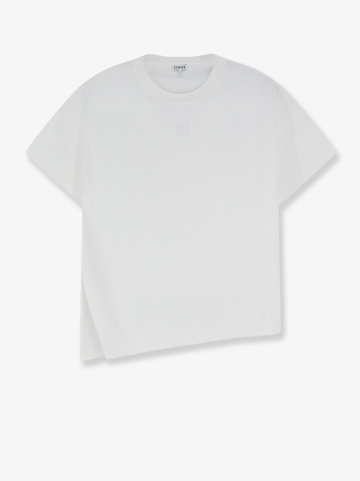 Loewe Women's Asymmetric Cotton Blend Shirt White