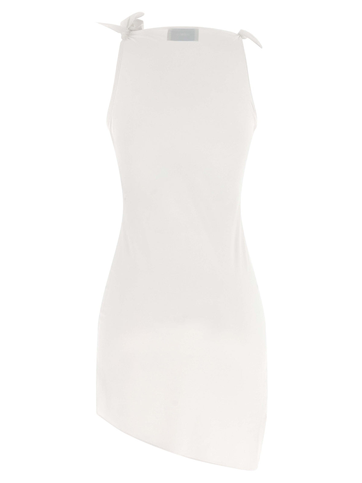 Coperni Asymmetric Flower Dress White
