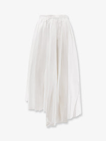 self-portrait Women's Asymmetrical Cotton Skirt White