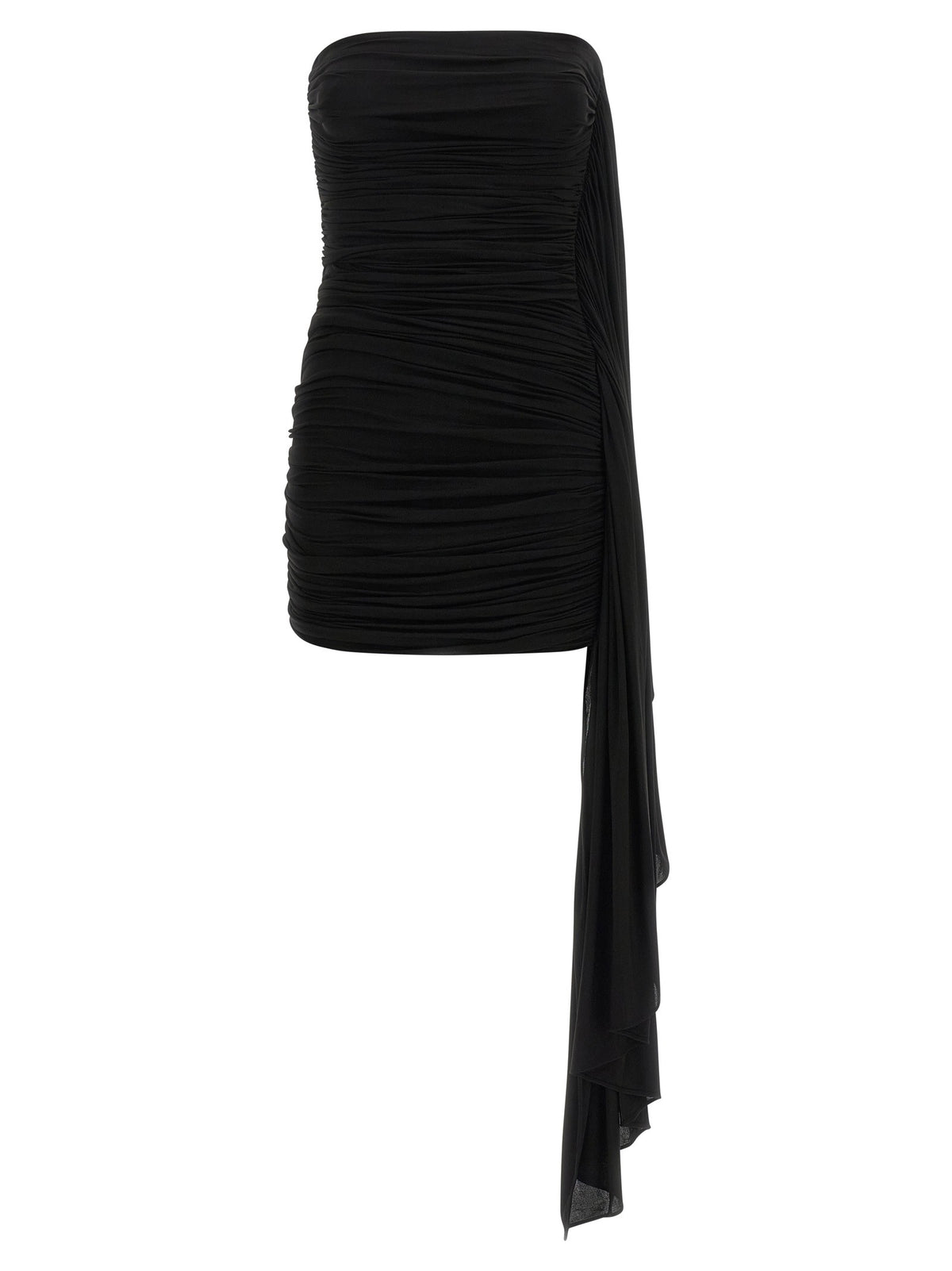 alexanderwang Asymmetrical Draped Dress Black