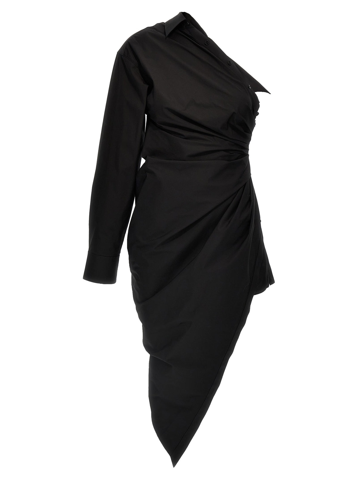 alexanderwang Asymmetrical Shirt Dress Black