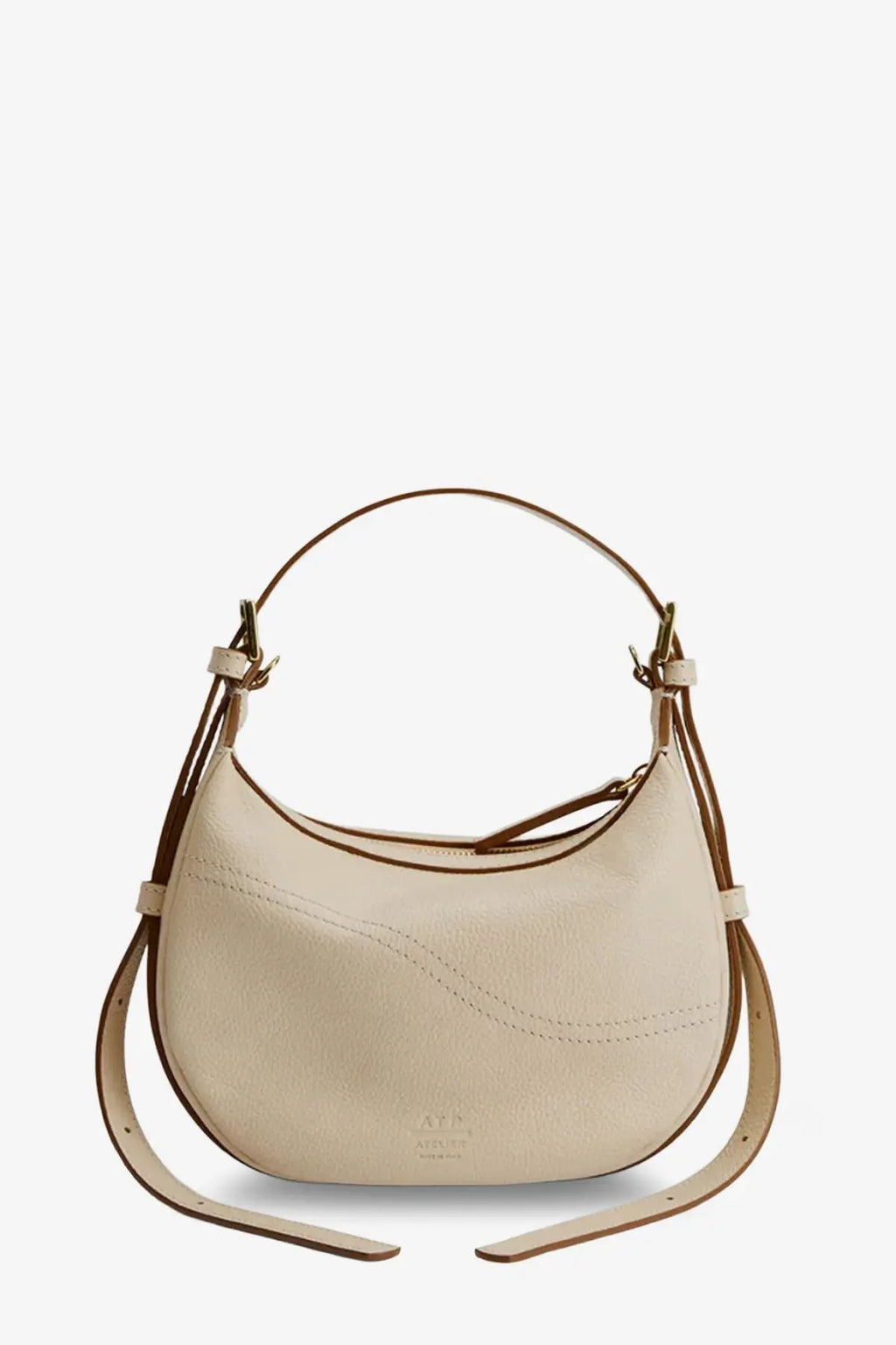 ATP Atelier Women's Silea Mandorla Leather Crossbody Bag Gold
