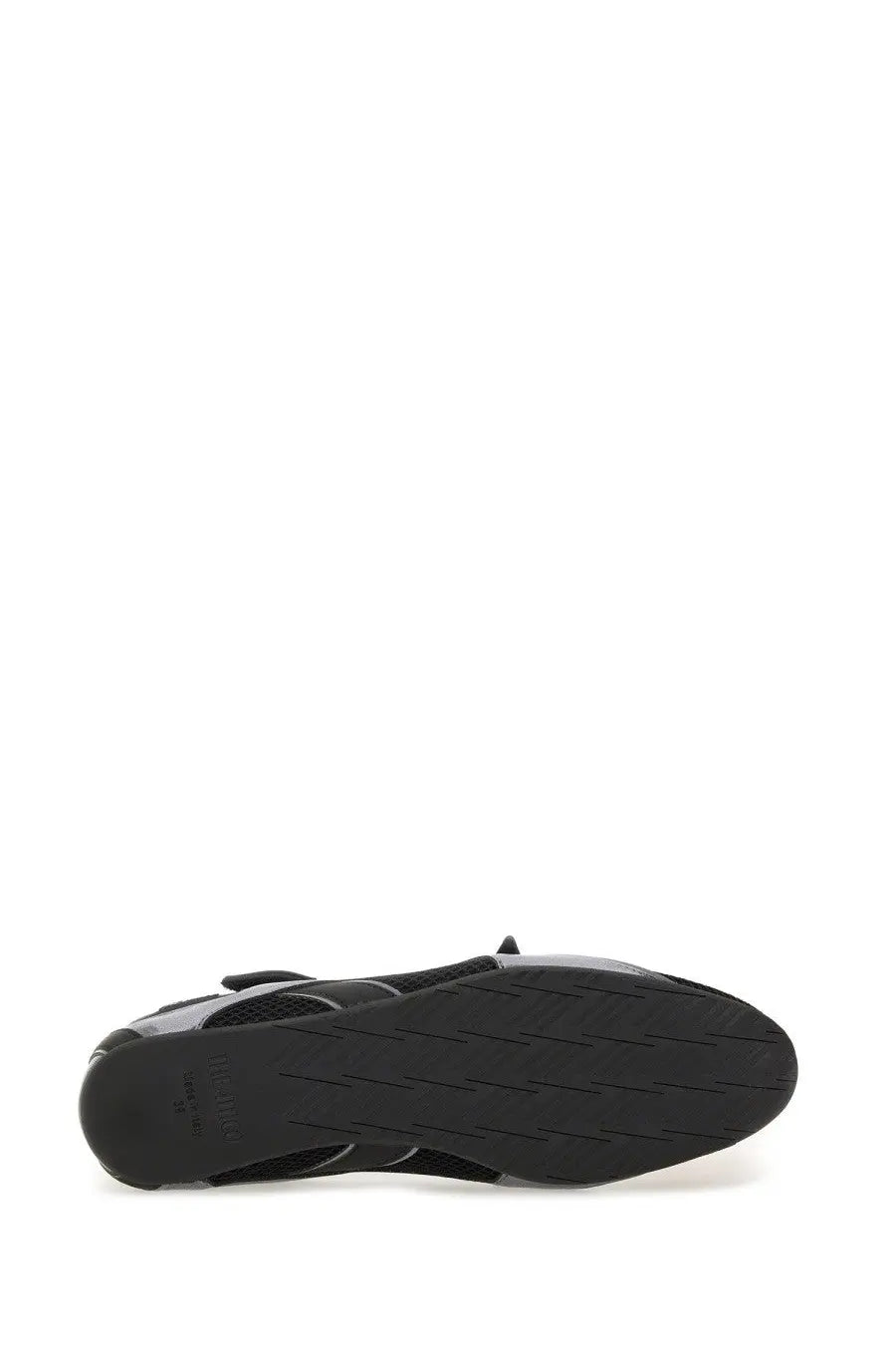 The attico women’s ballerina flat floor black with mesh upper and rubber sole athletic shoe