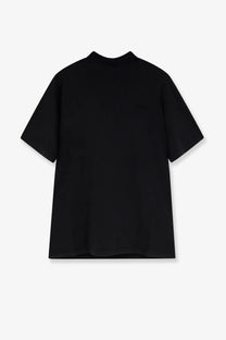 The Attico women’s black oversized cotton t-shirt with short sleeves and a ribbed crew neckline and relaxed fit