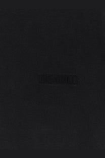 Black textured notebook with embossed title shown with the attico women’s cotton shirt black product