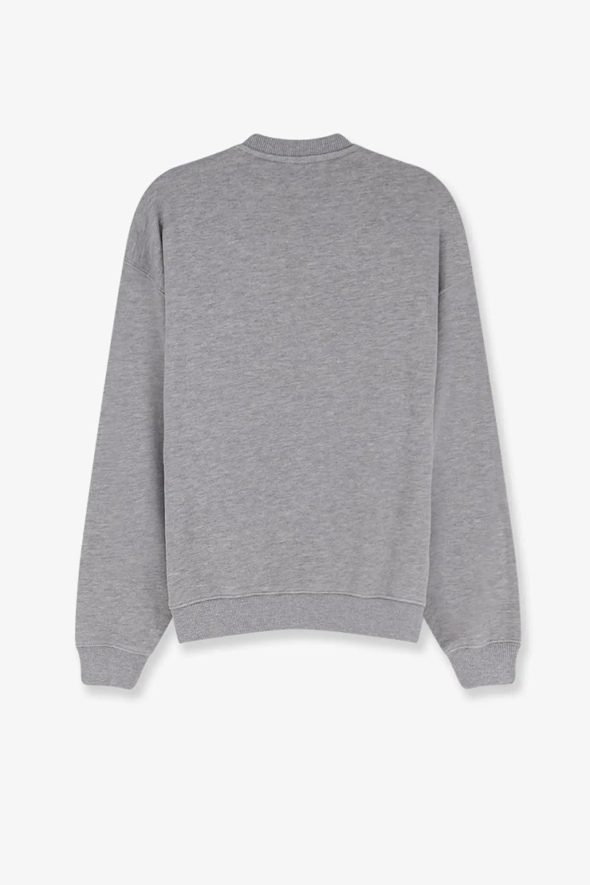 Autry men’s heather gray cotton blend crewneck sweatshirt with ribbed cuffs and hem for casual wear