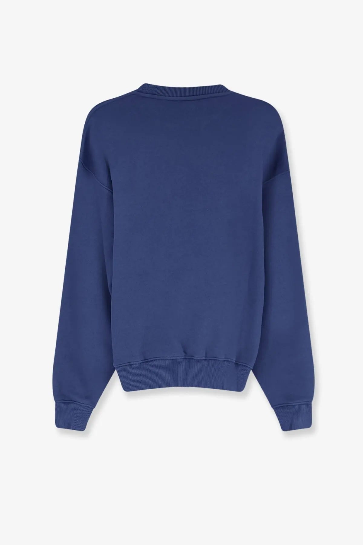 Navy blue crewneck sweatshirt with ribbed cuffs and hem made from cotton blend by Autry for men