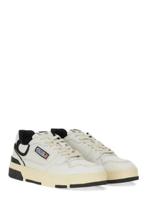 White and black low-top autry men’s sneaker clc multicolor with chunky sole and murry brand logo on the side