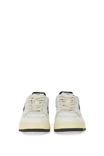 Autry men’s sneaker clc multicolor white leather sneakers with black accents and cream-colored sole