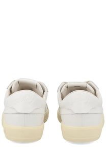 Autry men’s sneaker windscape low white leather sneakers with cream rubber sole and subtle stitching details
