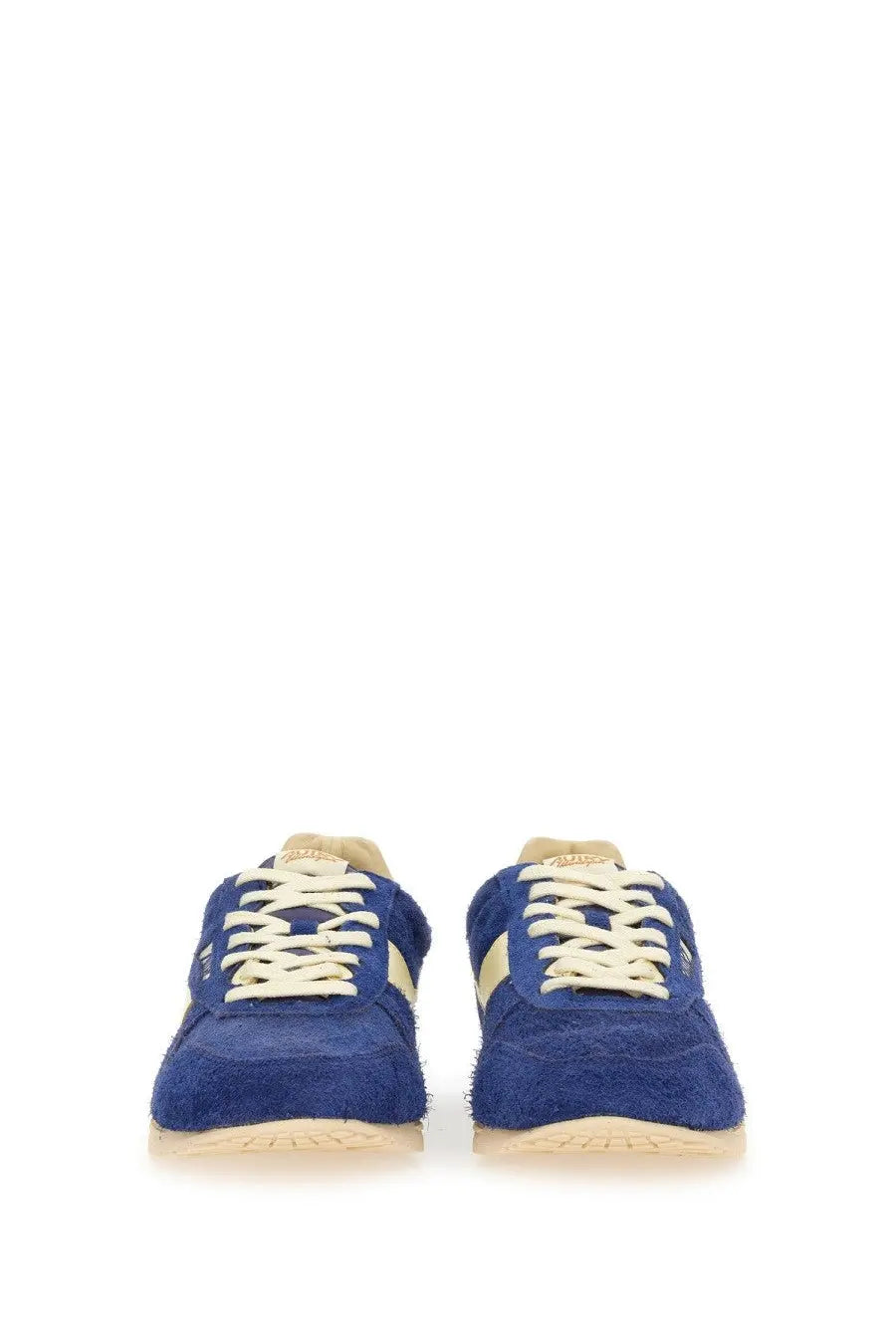 Autry men’s windspin sneaker blue royal blue suede with cream-colored laces and side stripes