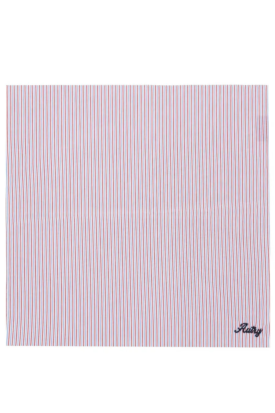 Autry unisex scarf multicolor featuring a pink and white striped pocket square with a subtle elegant design