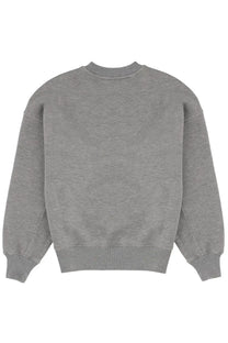 Gray heathered AUTRY unisex sweatshirt with ribbed cuffs and hem in soft comfortable fabric