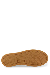 Tan rubber sole with circular tread patterns and autry logo imprint on womens medalist low sneaker orange