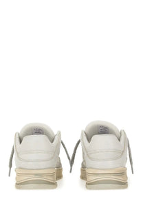 Axel Arigato men’s area lo sneaker white white leather with beige rubber soles and gray laces
