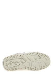 White rubber sole with embossed axel arigato branding and geometric tread on axel arigato men’s area lo sneaker