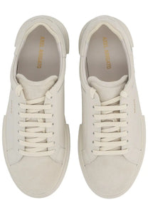 Axel Arigato men’s atlas sneaker white cream-colored suede with minimalist design and subtle insole branding